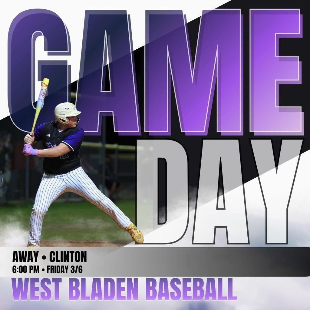 Away baseball graphic - at Clinton 6pm
