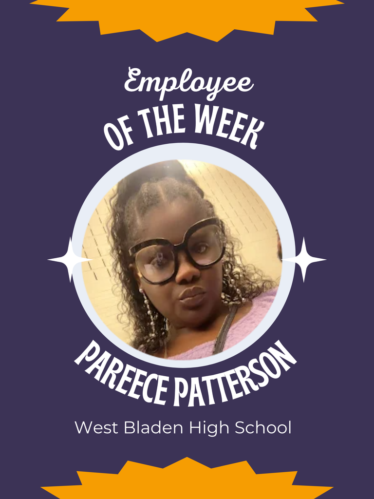 Pareece Patterson Employee of the Week