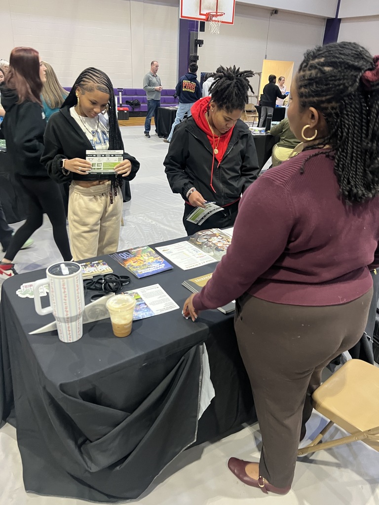 Students and community partners talk and explore career pathways at the West Bladen CTE Annual Career Fair