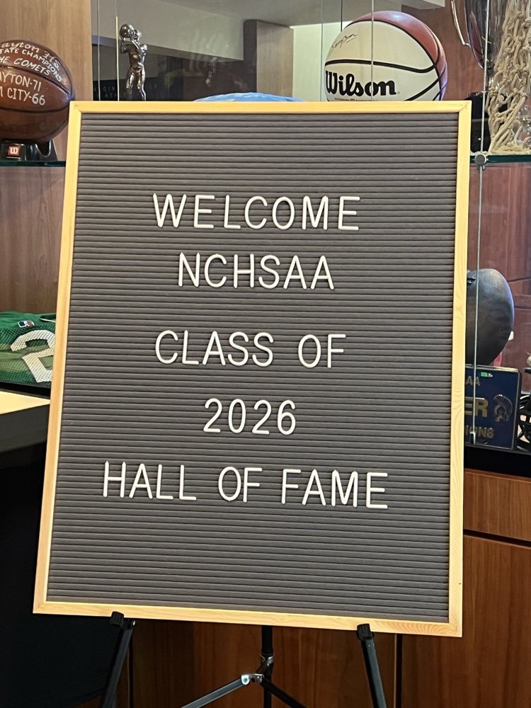 bulletin board that reads Welcome NCHSAA CLASS OF 2026 HALL OF FAME