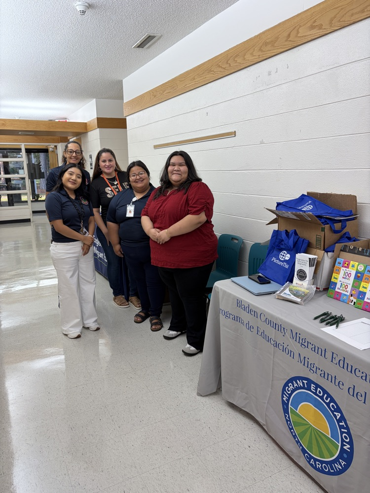 Staff members from Bladen County Schools Migrant Education program stand smiling