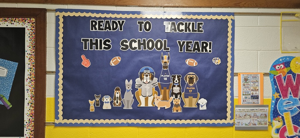 READY TO TACKLE THIS SCHOOL YEAR bulletin board.