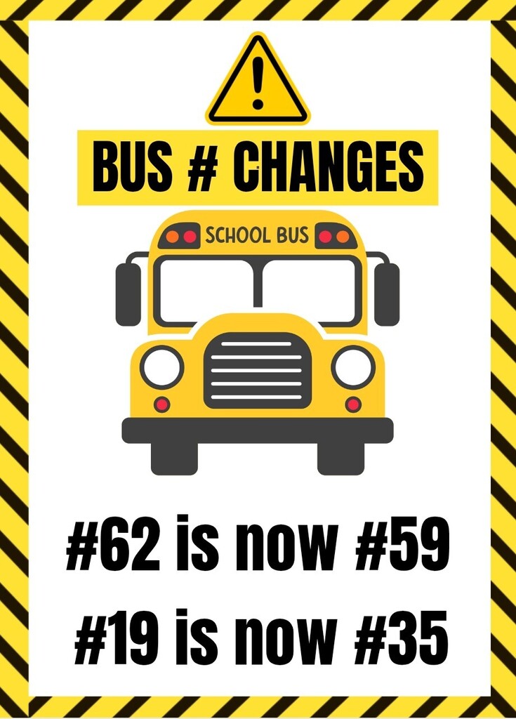 Warning bus # sign