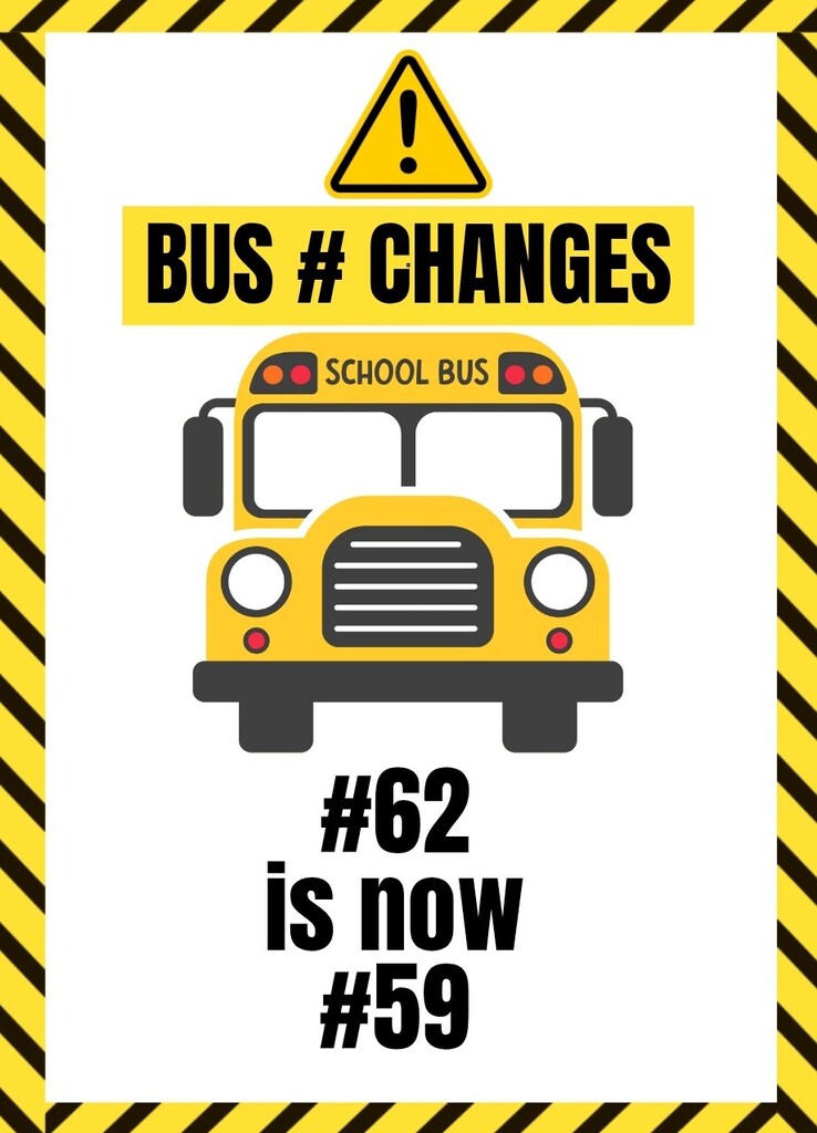 Bus # change warning sign