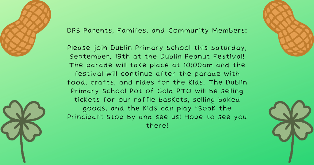Dublin Peanut Festival - peanut, shamrock, green background