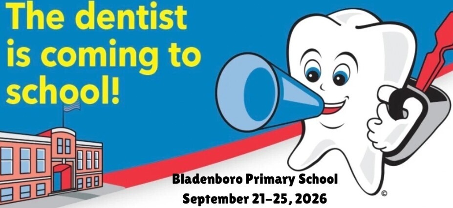 Dental visit add with pic of a tooth and school