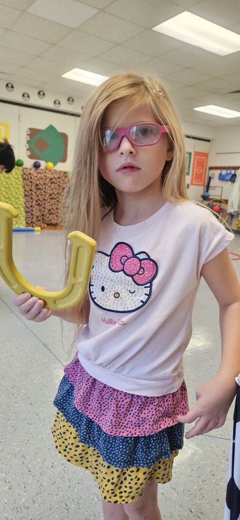 Navaeh Porter with horseshoe