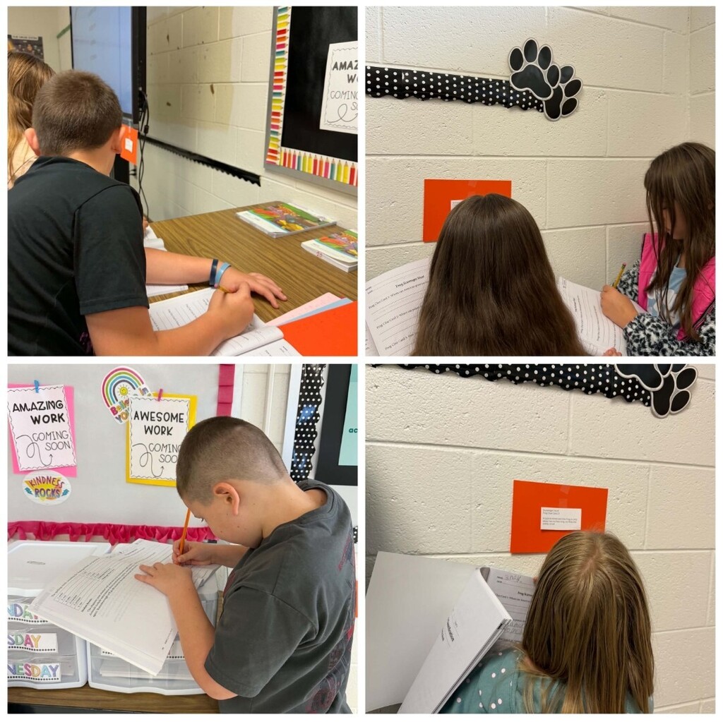 Students in a scavenger hunt