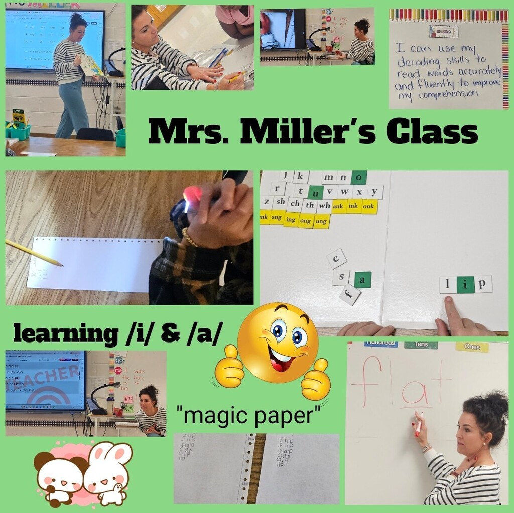 Pic Collage of Teacher doing activities with students
