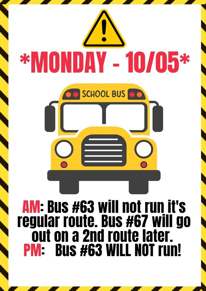 Monday Bus Announcement