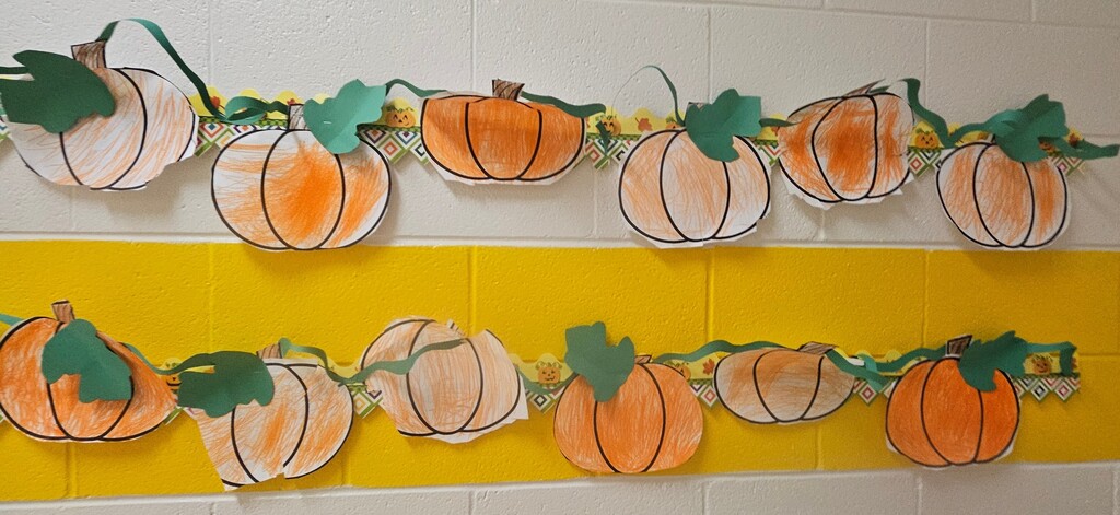 Student pumpkin artwork