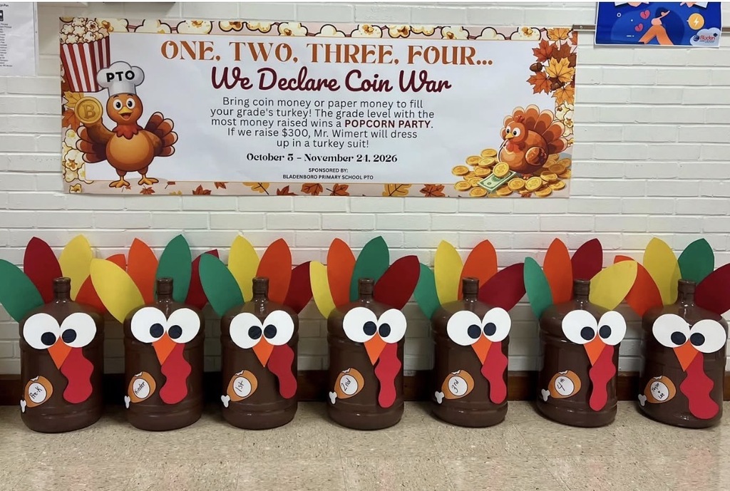 Fill your class turkey!!!   Bring in those coins 