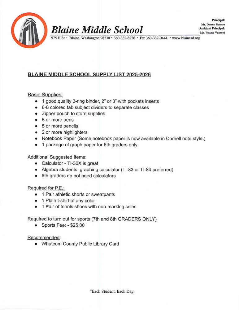 BMS Supply List 2025-2026