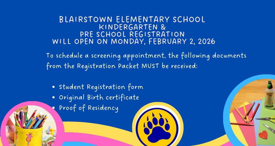kindergarten and pre K Registration