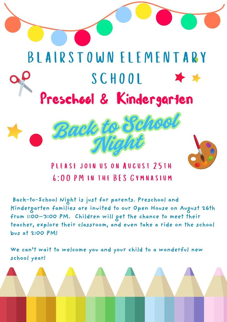 Back to School Night - PreK and Kindergarten