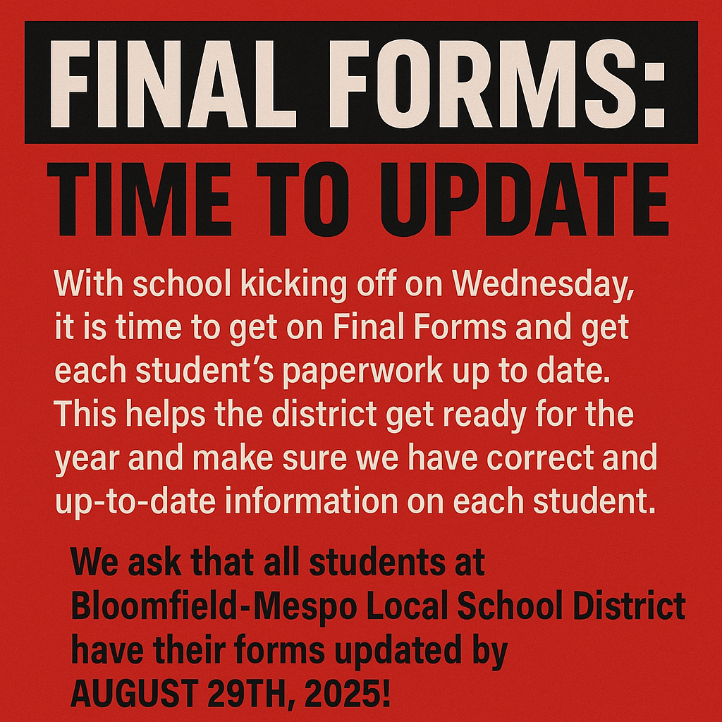 Final Forms Filled out by August 29th,2025