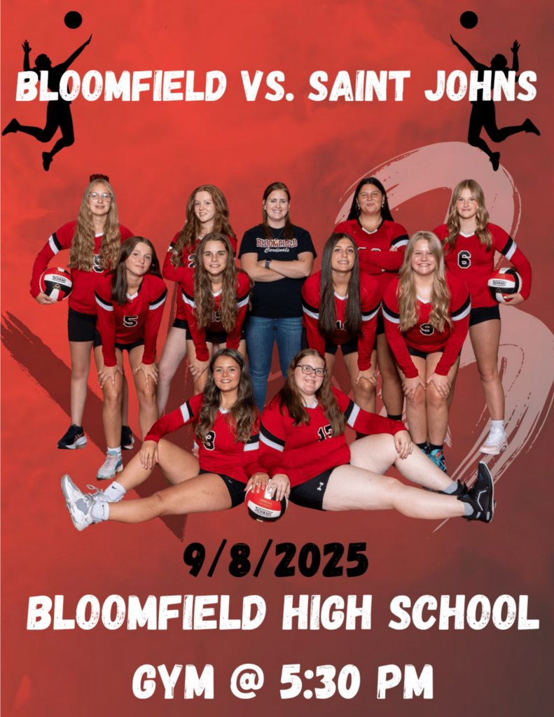 HS Volleyball Game at Bloomfield 5:30 PM