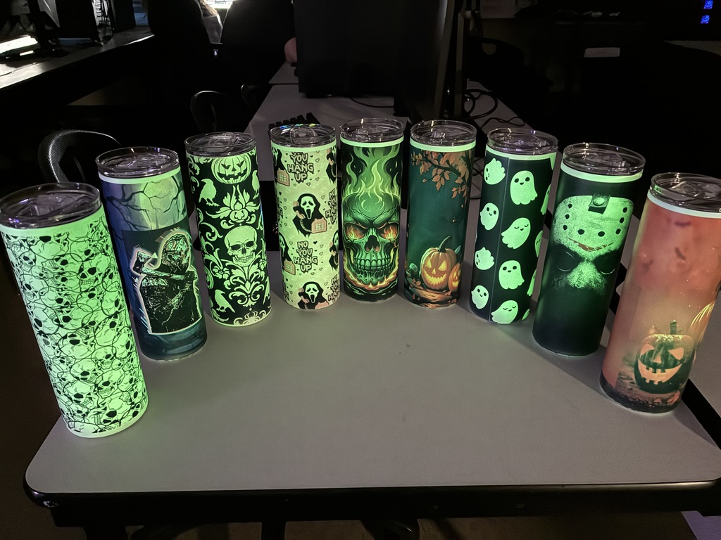 Spooky Tumblers made by Mr. Schnurrenberger STEAM class