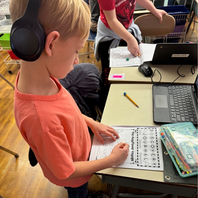 3rd grade researching about the Mayflower 