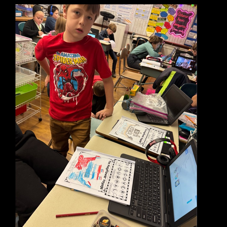 3rd grade researching about the Mayflower 