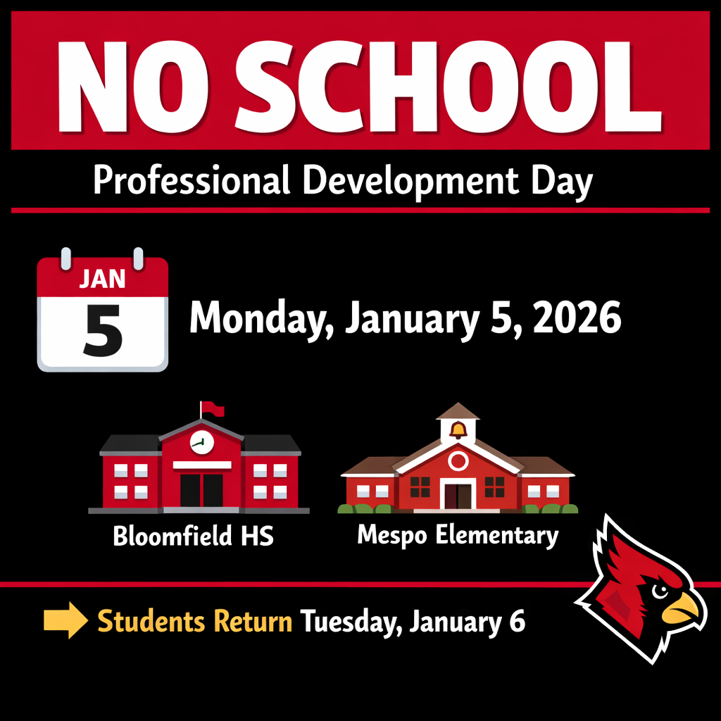 No School January 5th. 