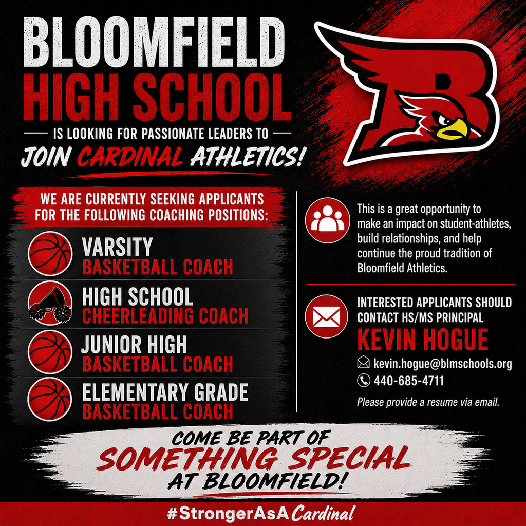 2026 Winter Basketball and Cheerleading Job Postings