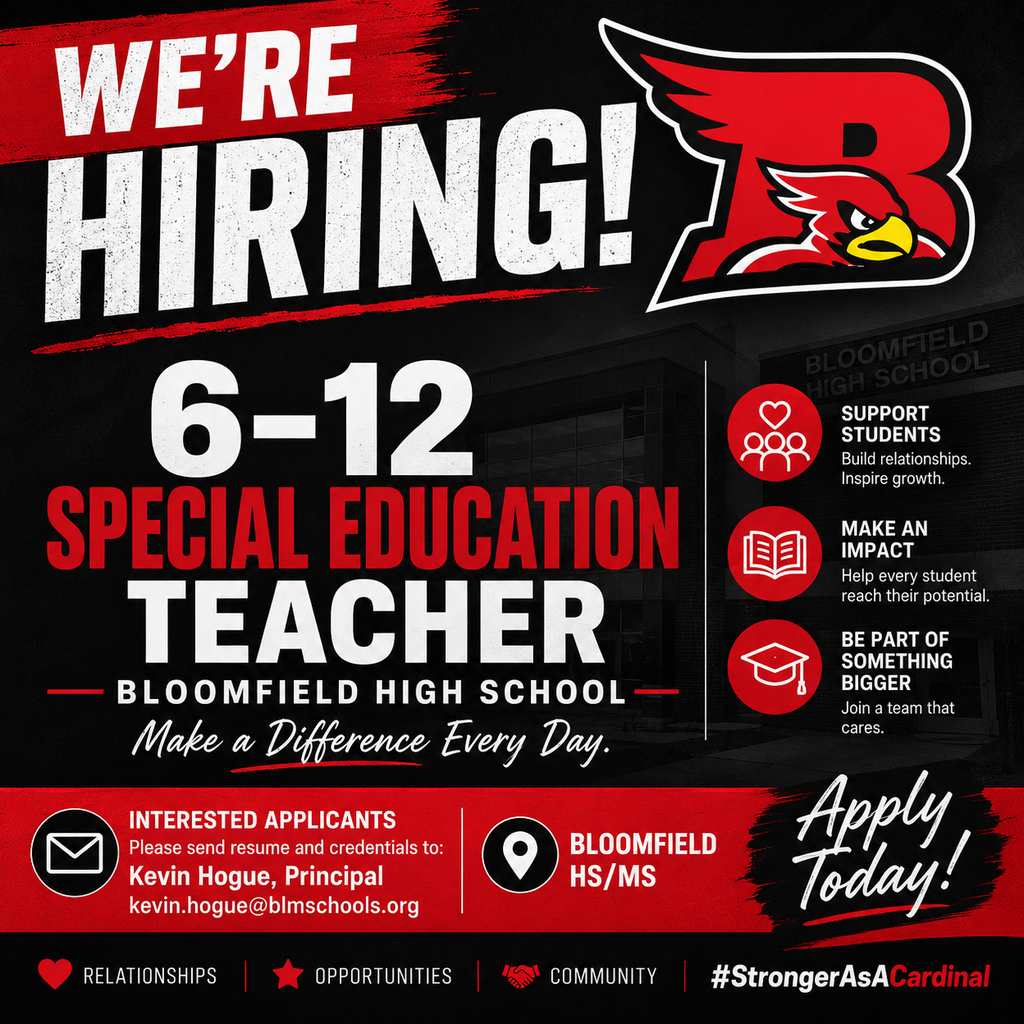 Grades 6-12 Special Education Teacher Needed