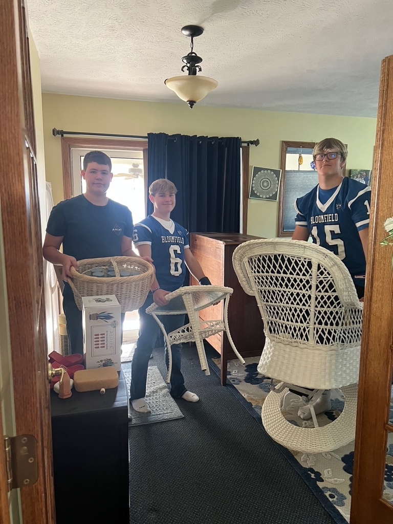 Boys helping move furniture
