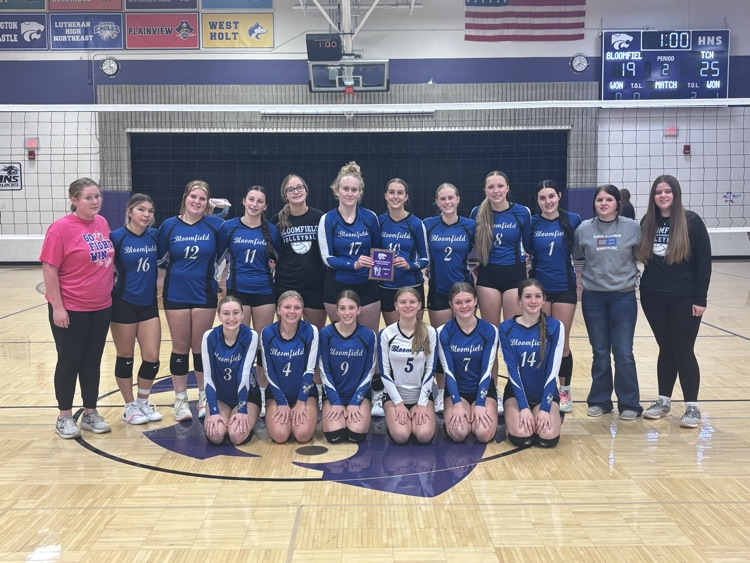 queen bees 2nd place at Hartington tournament team photo