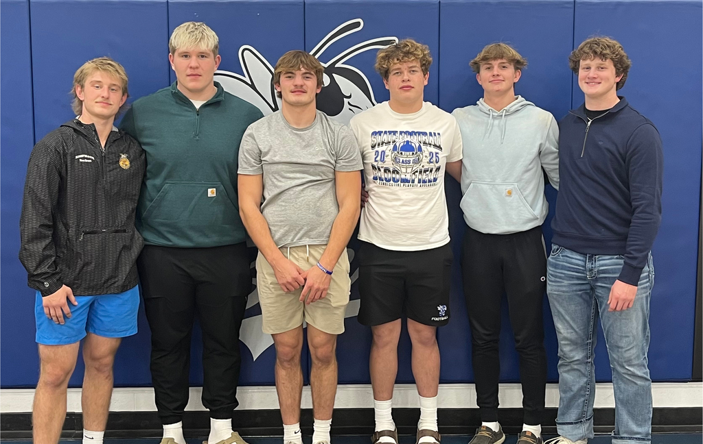 All District football selections: (left to right) Max, Owen, Brock, Cody, Jarrett, Gannon