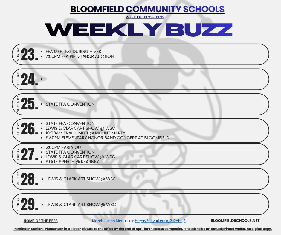 weekly buzz week of march 23-29