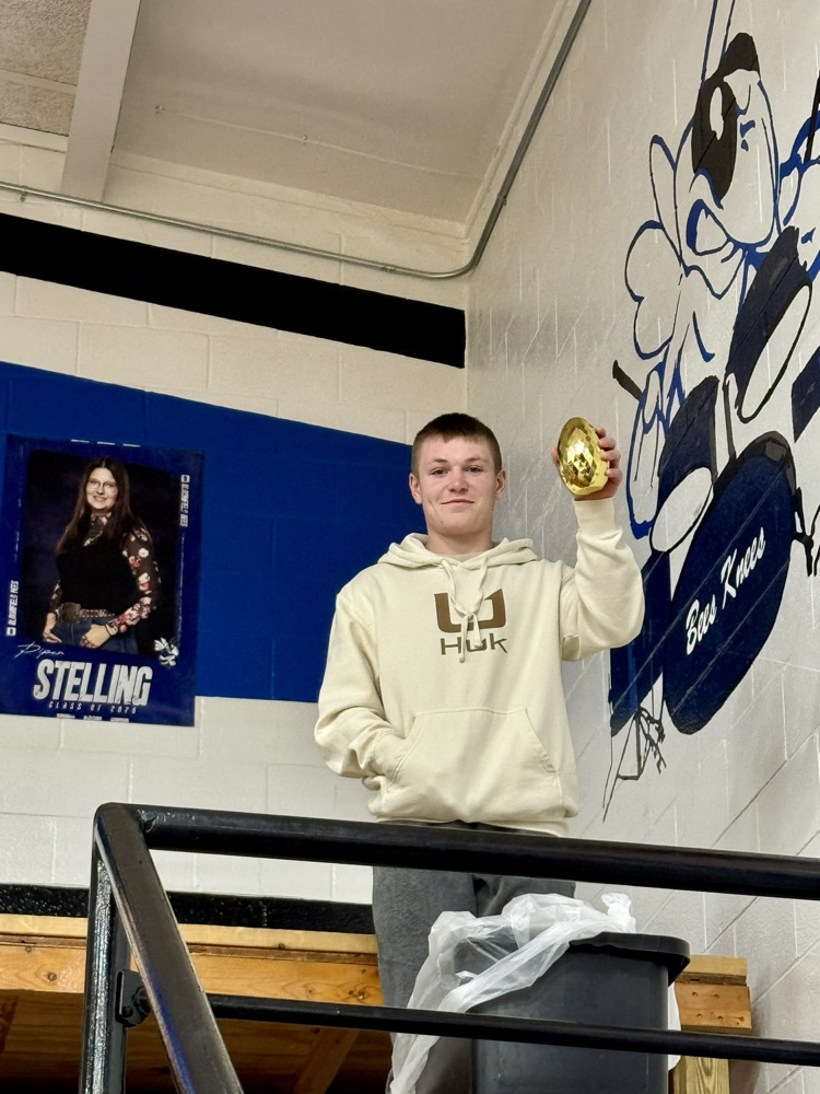 Keaton Gilsdorf with the golden egg