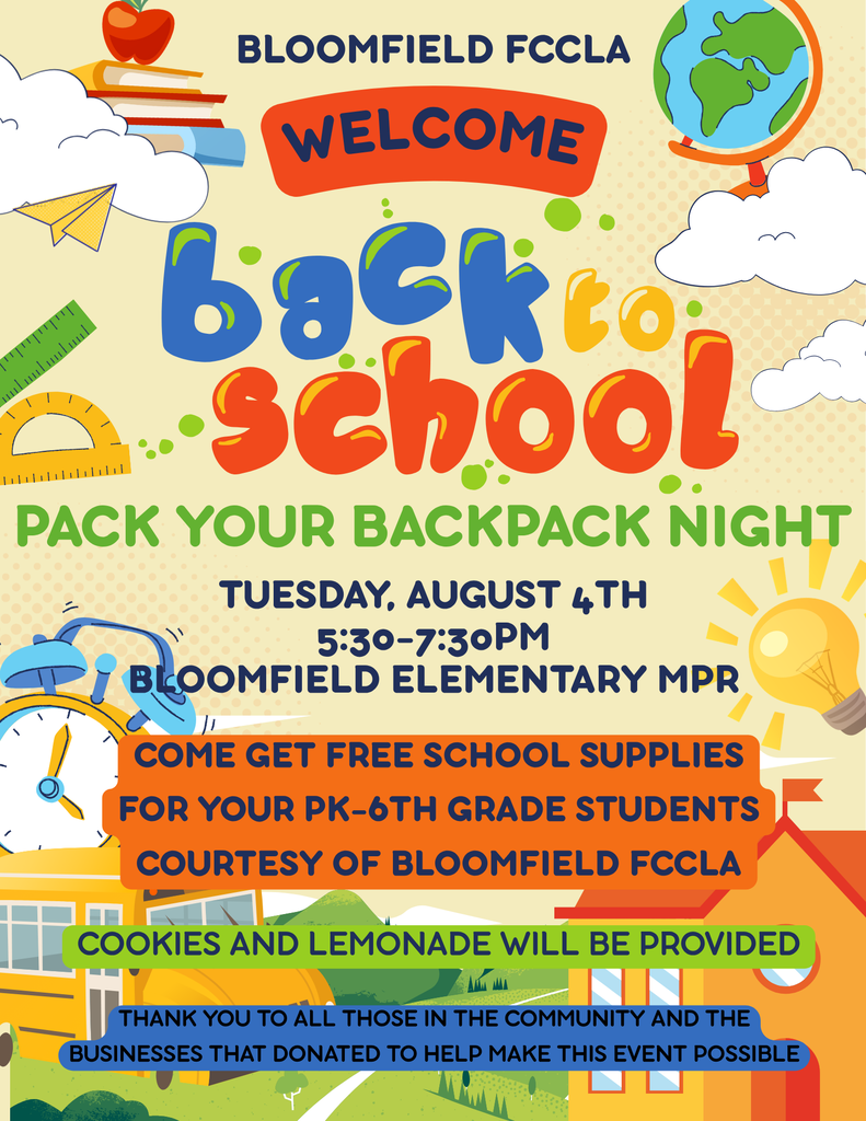 bloomfield fccla back to school night