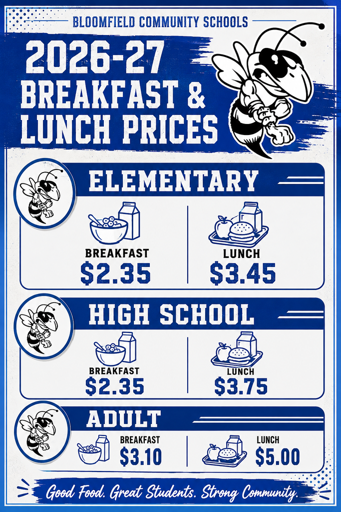 2026-27 bcs breakfast and lunch prices