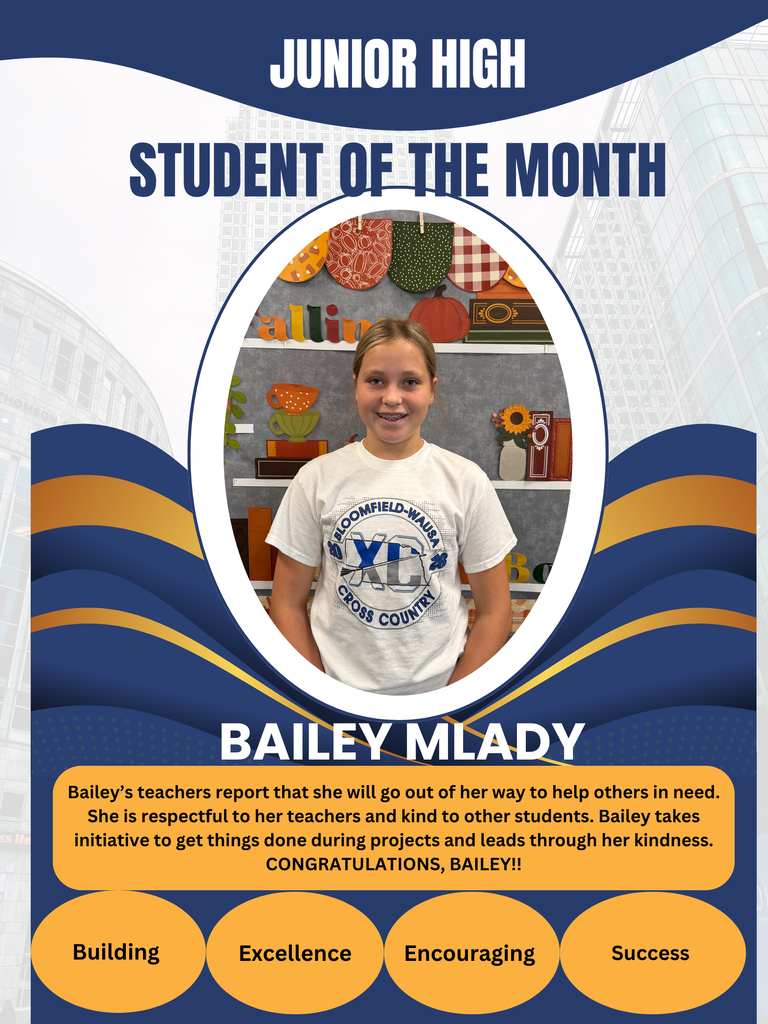bailey mlady student of the month