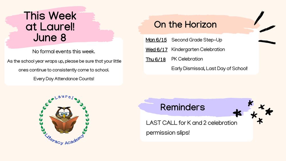 Upcoming Events - Week of 6/8