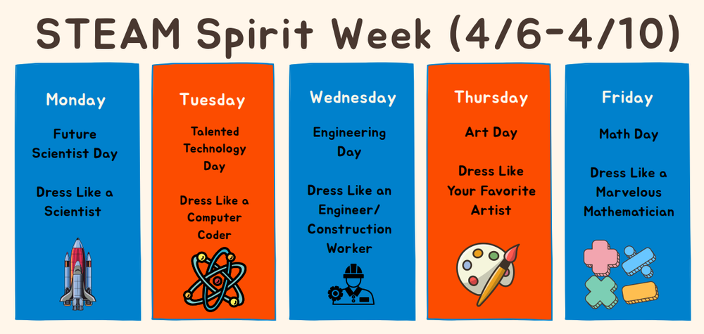 STEAM Spirit Week (4/6-4/10)