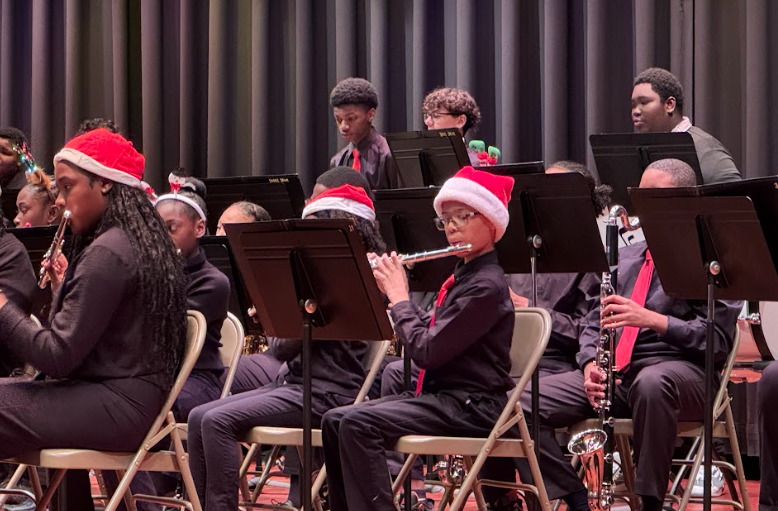 Students playing the flute