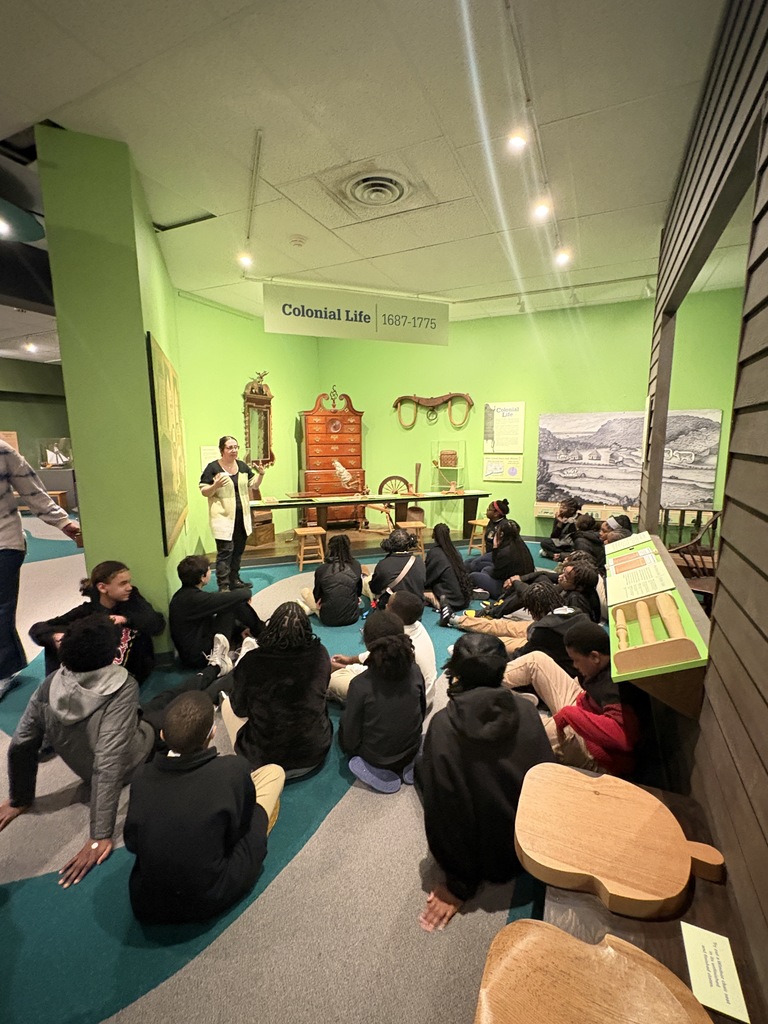 Students at the CT history museum