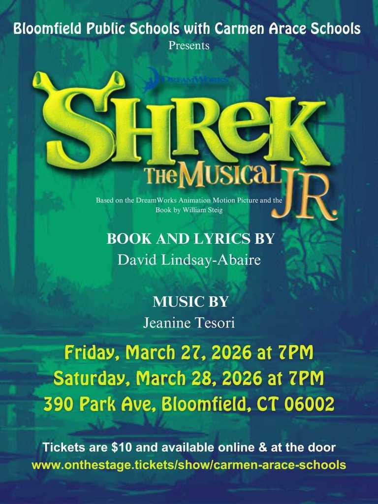 Shrek Jr. the musical performs on stage in just a couple of weeks. Visit onthestage.tickets/show/carmen-arace-schools for tickets!