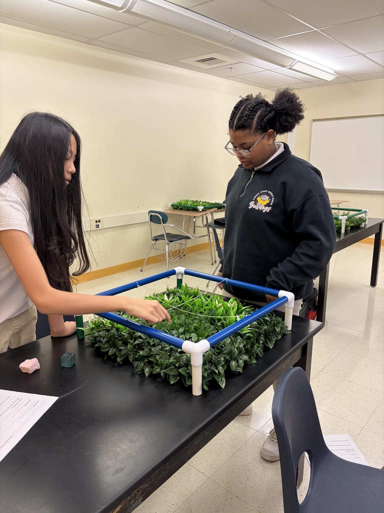 Students with plants