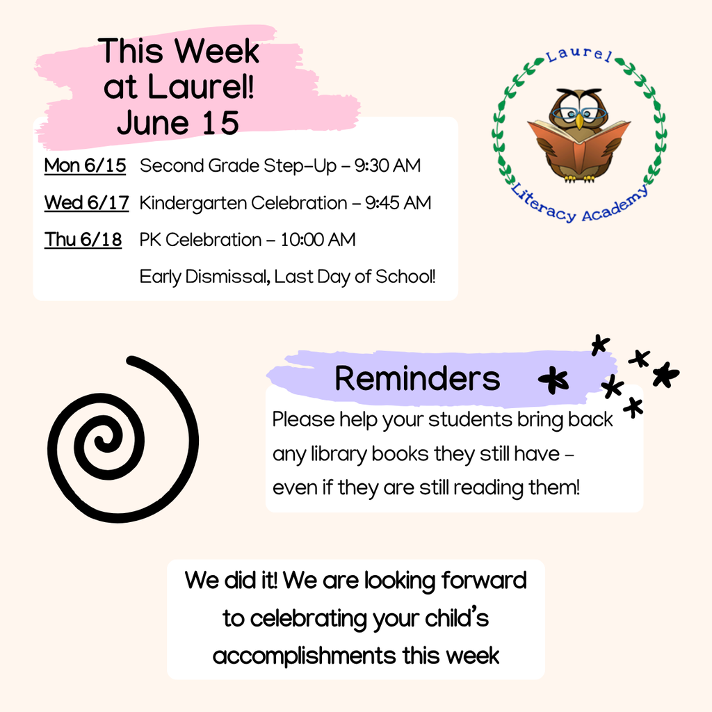 Upcoming Events - Week of 6/15