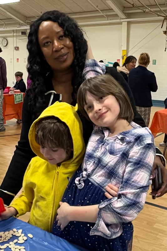 Students at Laurel Numeracy Night with Mrs. Rose