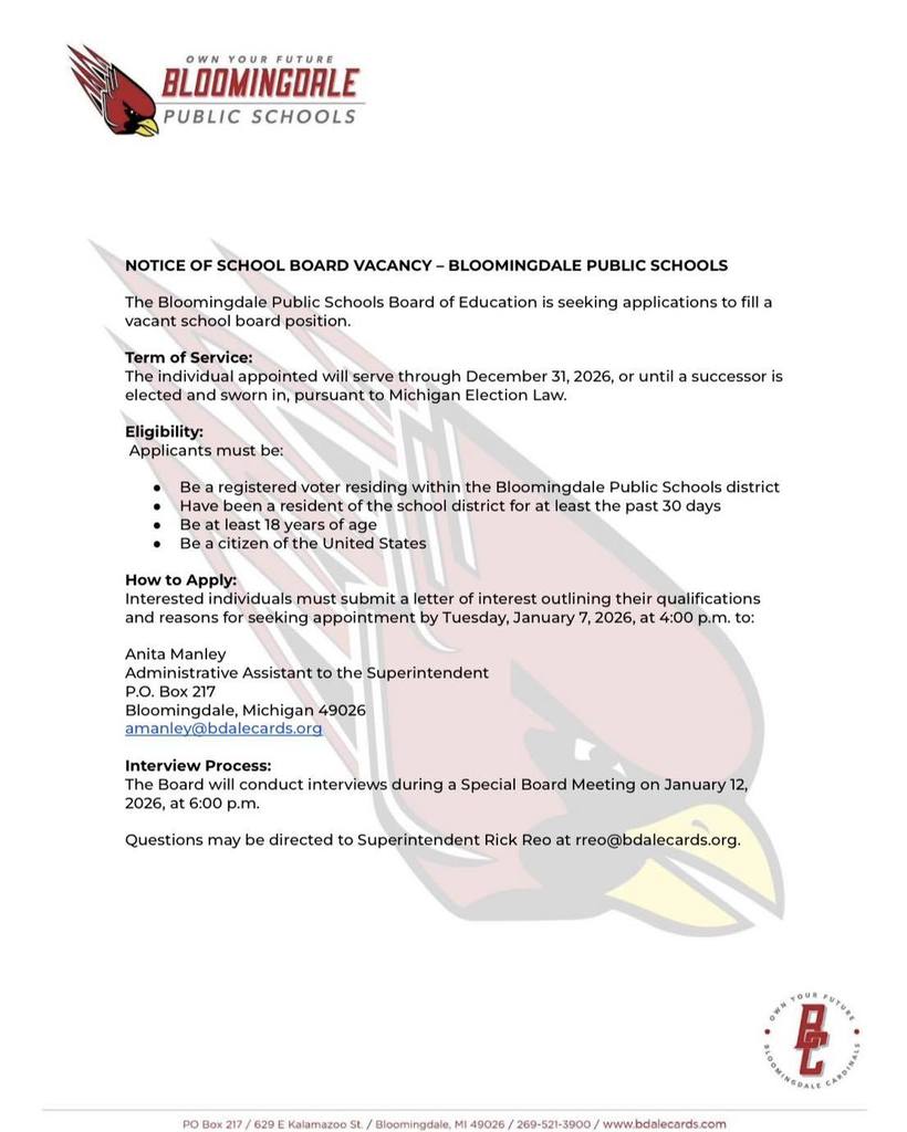 school board vacancy