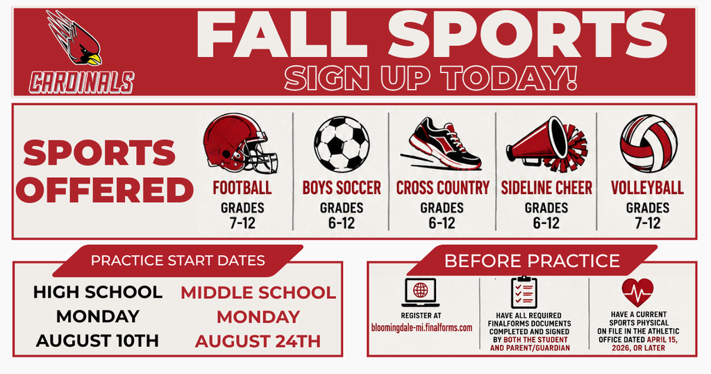 FALL SPORTS SIGN UP FLYER