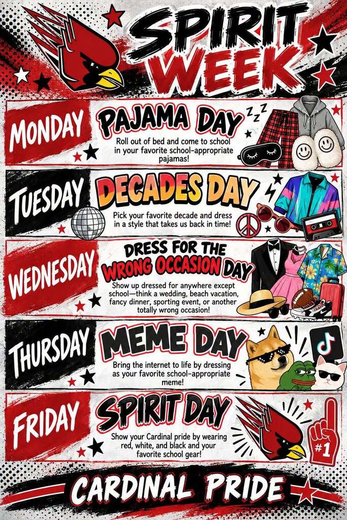 spirit week bloomingdale ms/hs
