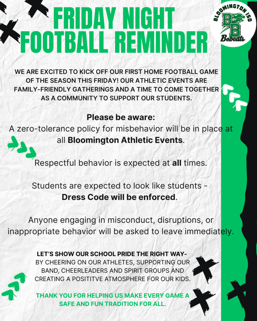 Zero Tolerance @ BISD Athletic Events