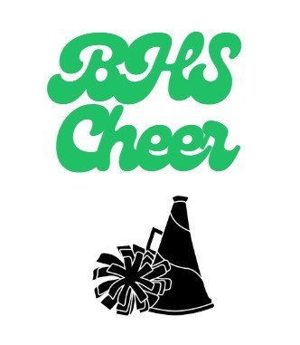 white background with green letters and a black megaphone