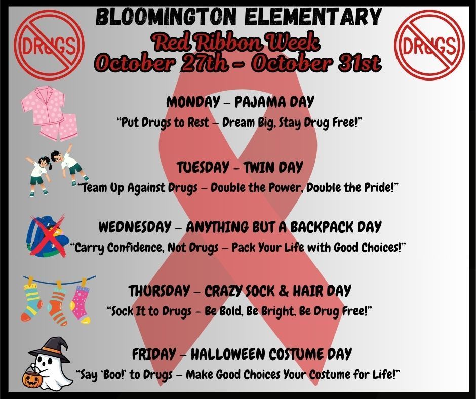Red Ribbon Week Dress Up Days