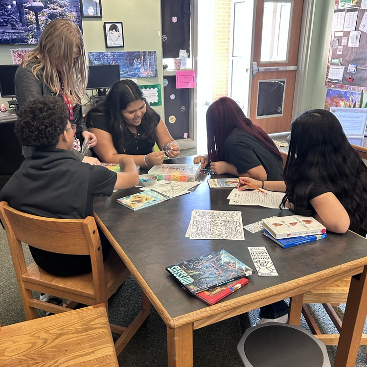 students make bracelets with bead kits